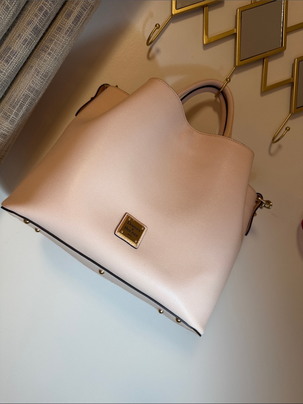 Dooney & Bourke Pale Blush Leather Shoulder Bag BRAND NEW WITH TAGS & DUSTBAG